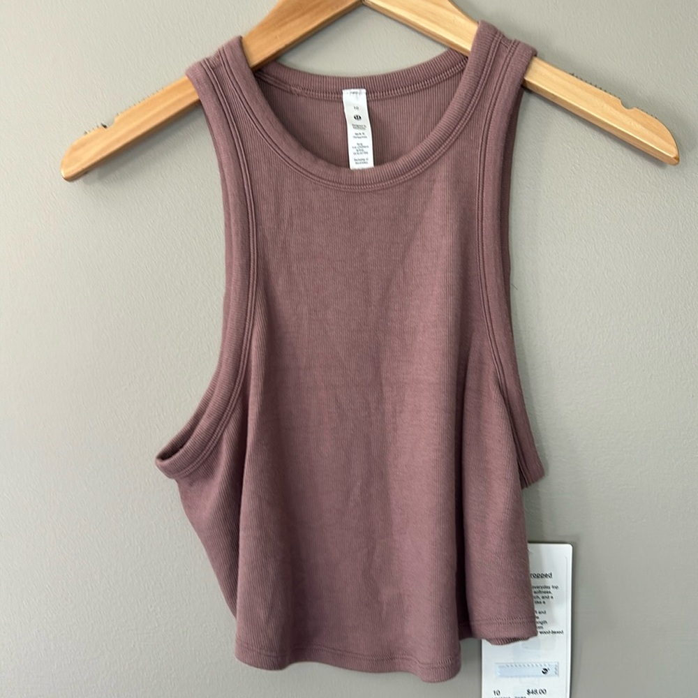 Lululemon Hold Tight Cropped‎ Tank Sz 10 TWRS NWT
